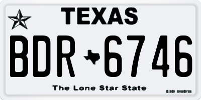 TX license plate BDR6746