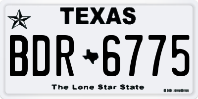 TX license plate BDR6775