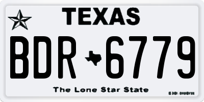 TX license plate BDR6779
