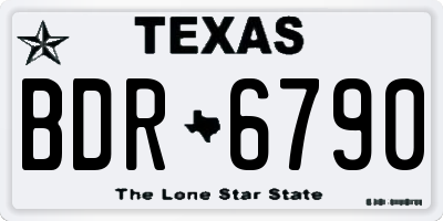 TX license plate BDR6790