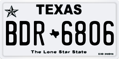 TX license plate BDR6806