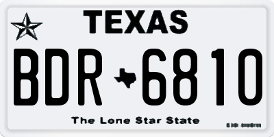 TX license plate BDR6810
