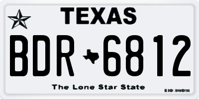 TX license plate BDR6812