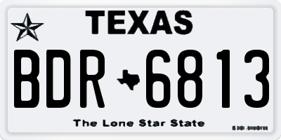 TX license plate BDR6813