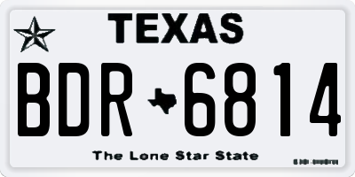 TX license plate BDR6814