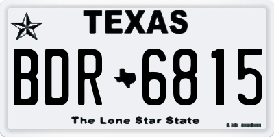 TX license plate BDR6815