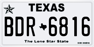 TX license plate BDR6816