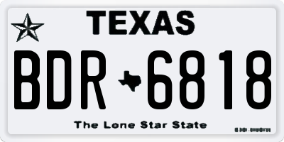 TX license plate BDR6818