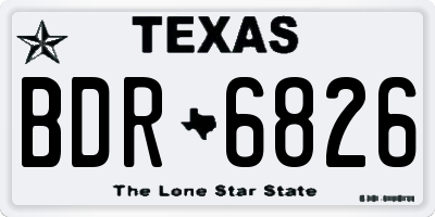 TX license plate BDR6826