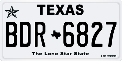 TX license plate BDR6827