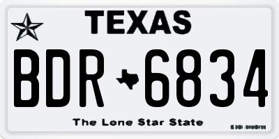 TX license plate BDR6834