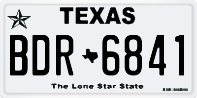 TX license plate BDR6841
