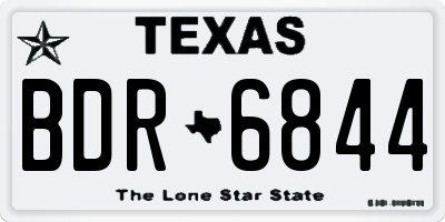 TX license plate BDR6844