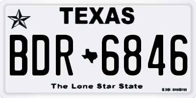 TX license plate BDR6846