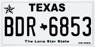 TX license plate BDR6853