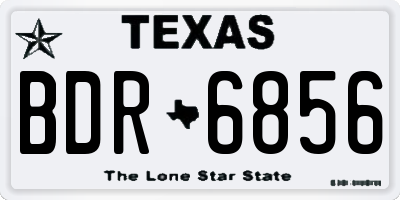 TX license plate BDR6856