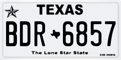 TX license plate BDR6857