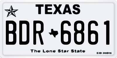 TX license plate BDR6861