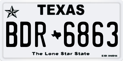 TX license plate BDR6863