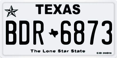 TX license plate BDR6873