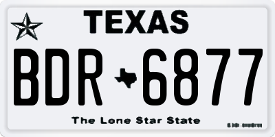 TX license plate BDR6877
