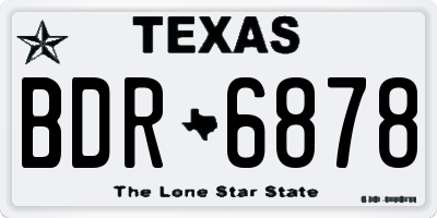 TX license plate BDR6878