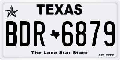 TX license plate BDR6879