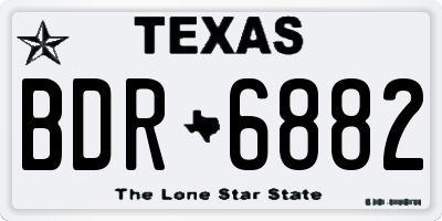 TX license plate BDR6882