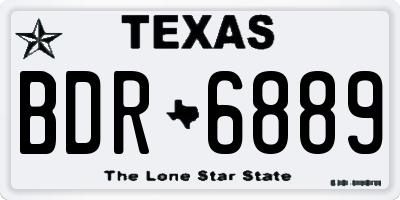 TX license plate BDR6889