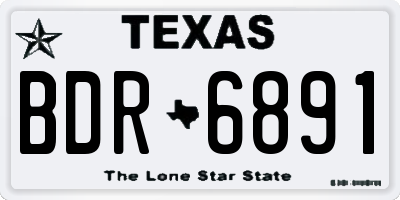 TX license plate BDR6891