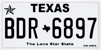 TX license plate BDR6897