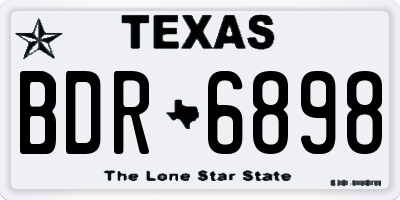 TX license plate BDR6898