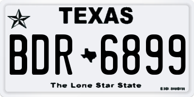 TX license plate BDR6899