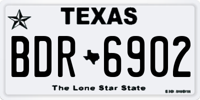 TX license plate BDR6902