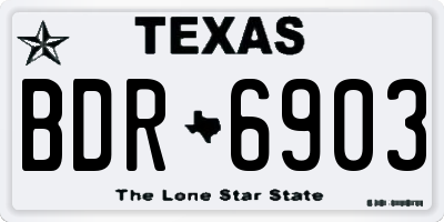 TX license plate BDR6903
