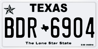 TX license plate BDR6904