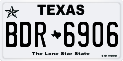 TX license plate BDR6906