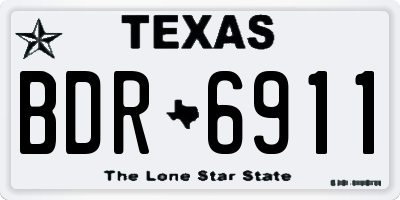 TX license plate BDR6911