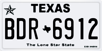 TX license plate BDR6912