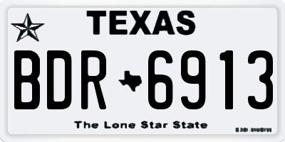 TX license plate BDR6913