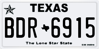 TX license plate BDR6915
