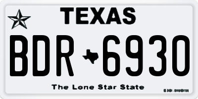 TX license plate BDR6930