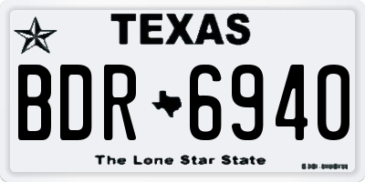 TX license plate BDR6940