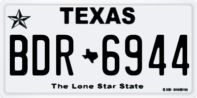 TX license plate BDR6944