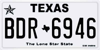 TX license plate BDR6946