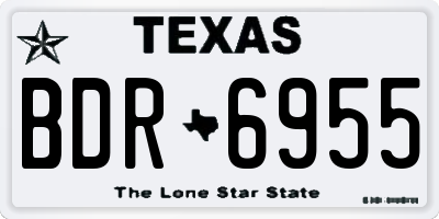 TX license plate BDR6955