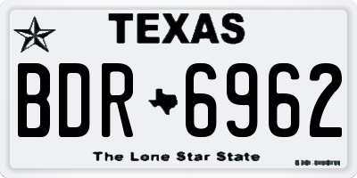 TX license plate BDR6962