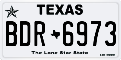 TX license plate BDR6973