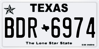 TX license plate BDR6974