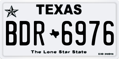 TX license plate BDR6976